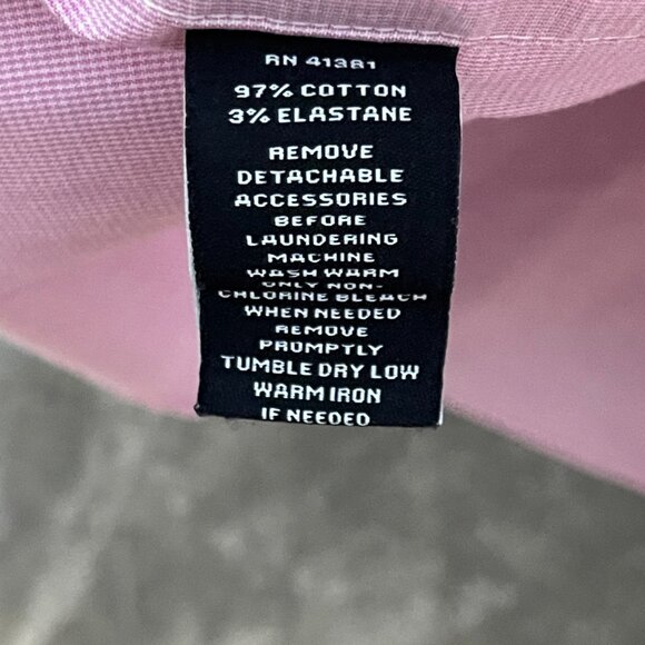 Lauren Ralph Lauren Black Label Men Slim Fit Stretch Non Iron Dress Shirt 17.5 - Picture 11 of 11